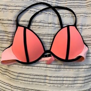 Victoria’s Secret Pink and Black Push Up Swim Top